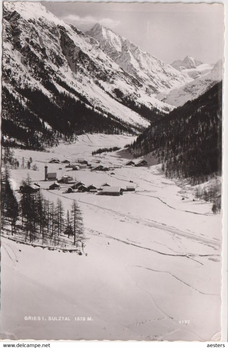 Gries Im Sulztal 1956; Panorama - Gelaufen. (AKV - Innsbruck) - Längenfeld