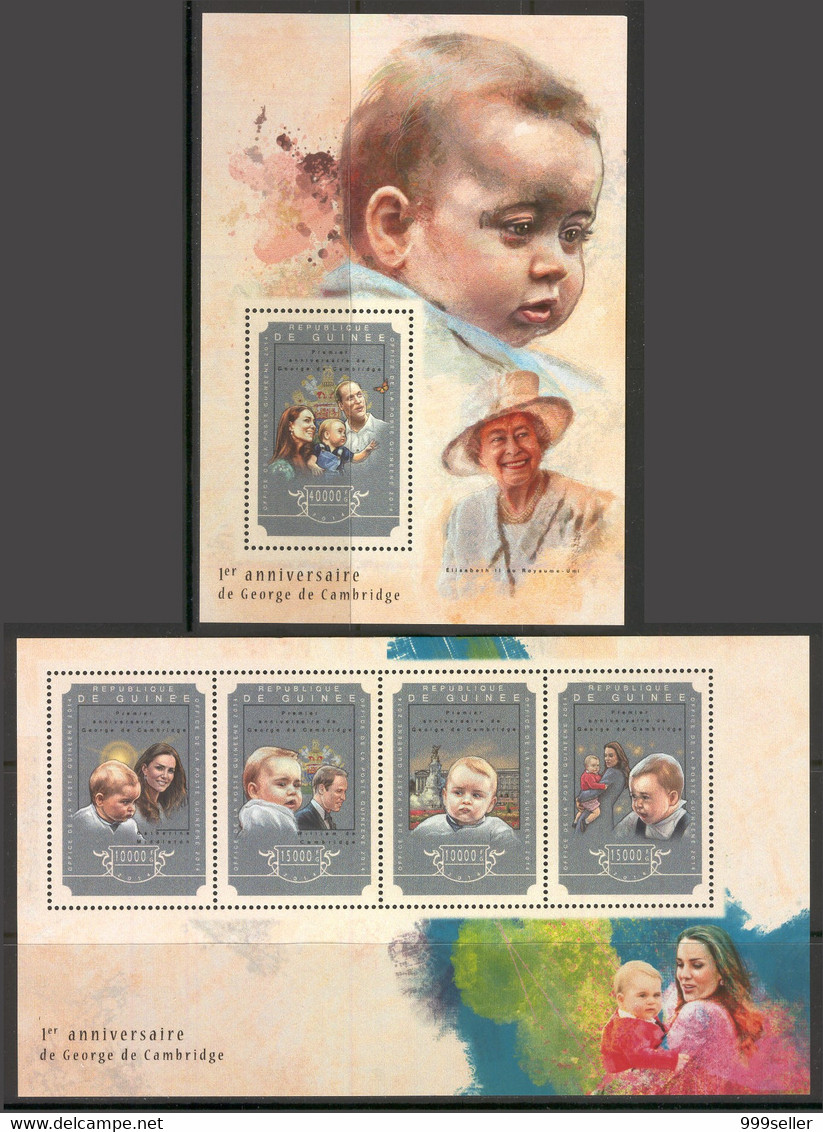 STA706 Guinea 2014 MNH 2 Sheets High CV British Royal Family - Royalties, Royals