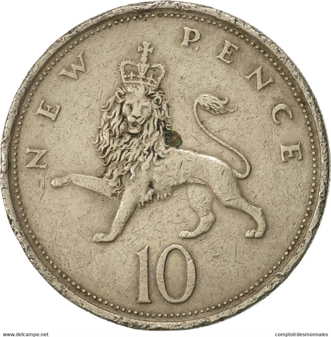 Monnaie, Grande-Bretagne, Elizabeth II, 10 New Pence, 1977, TTB+, Copper-nickel - 10 Pence & 10 New Pence