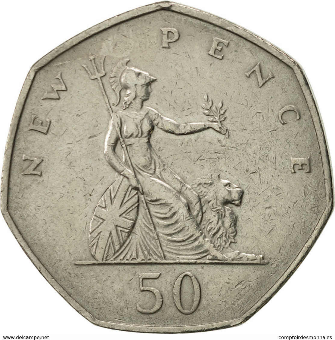 Monnaie, Grande-Bretagne, Elizabeth II, 50 New Pence, 1969, TTB, Copper-nickel - Autres & Non Classés