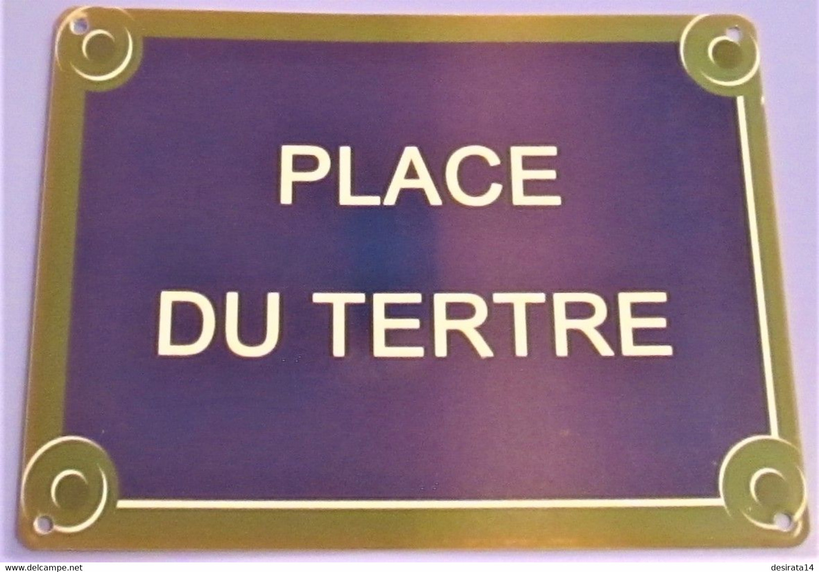 * PLAQUE METAL * PLACE DU TERTRE * PARIS - Placas En Aluminio (desde 1961)