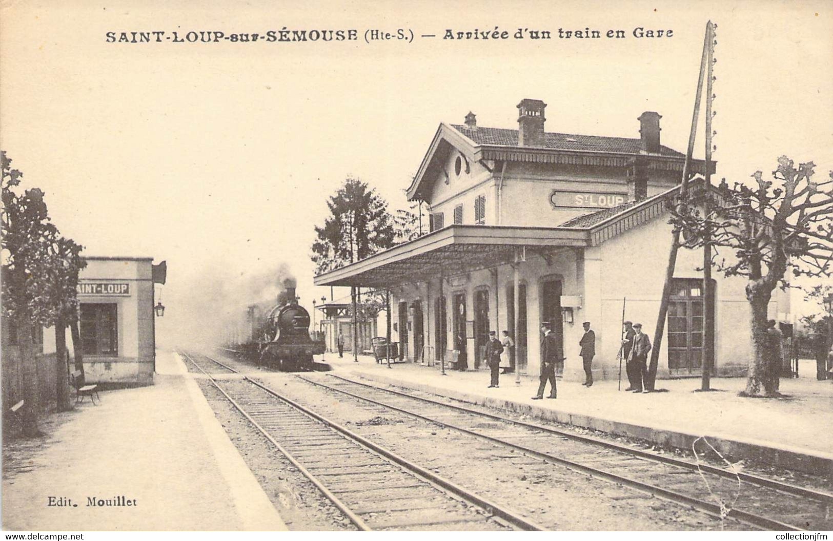 CPA FRANCE 70 "Saint Loup Sur Sémouse, Arrivée D'un Train En Gare" - Saint-Loup-sur-Semouse