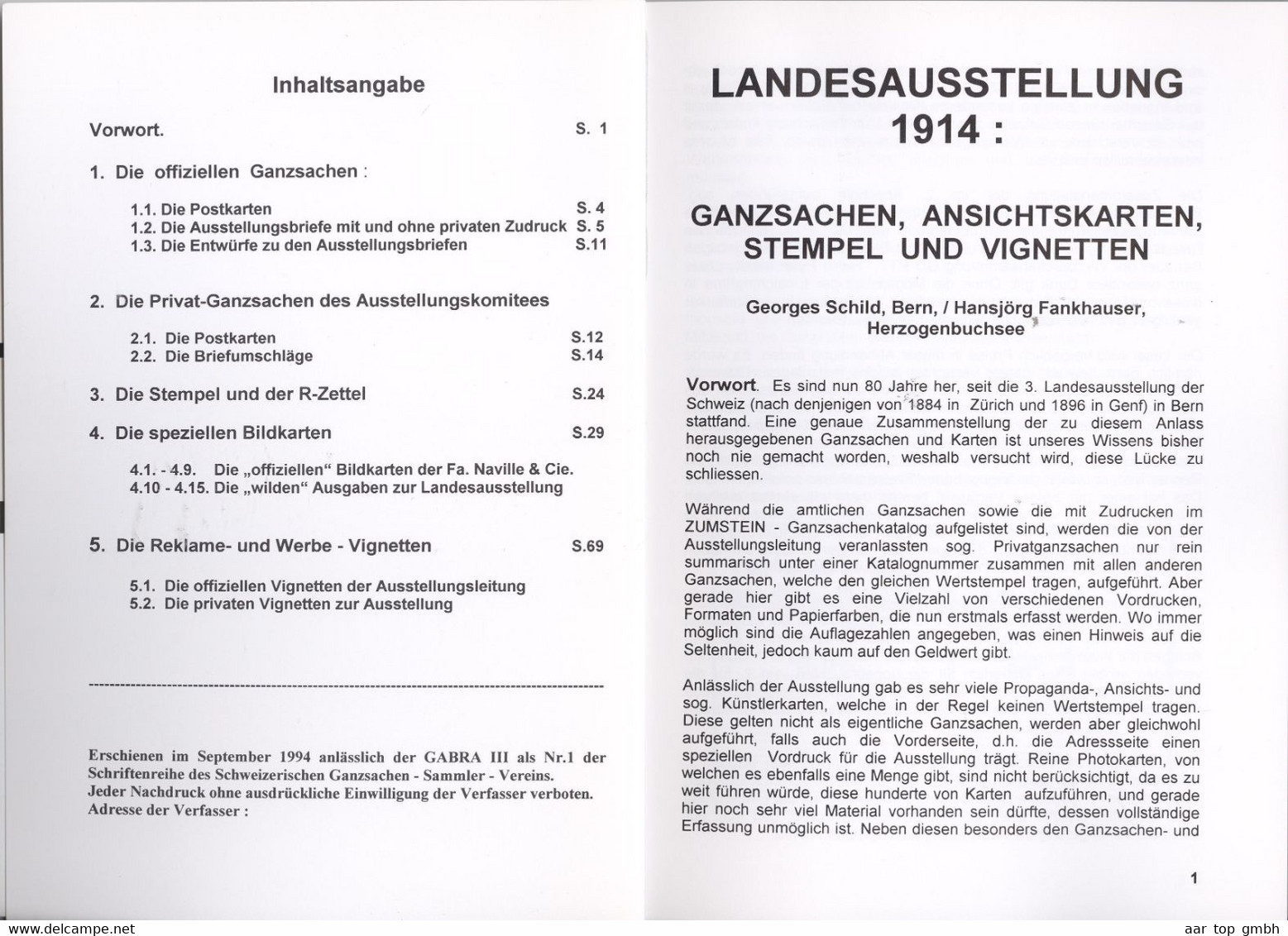 Schweiz, Landesausstellung 1914 Ganzsachen, Stempel, Ansichtskarten Und Vignetten 1995 75S. 175Gr. - Andere & Zonder Classificatie