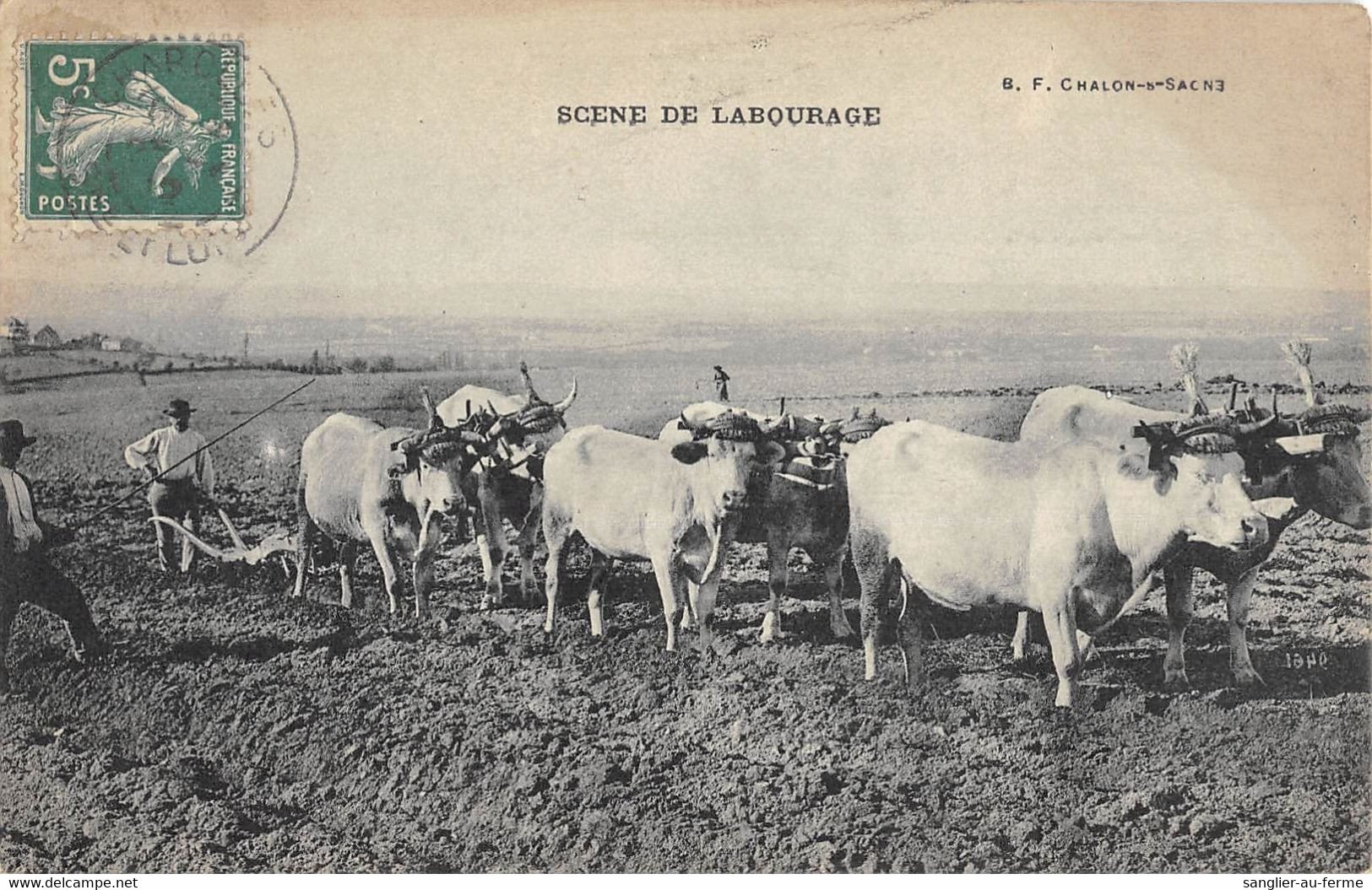 CPA 71 SCENE DE LABOURAGE/ AGRICULTURE - Autres & Non Classés