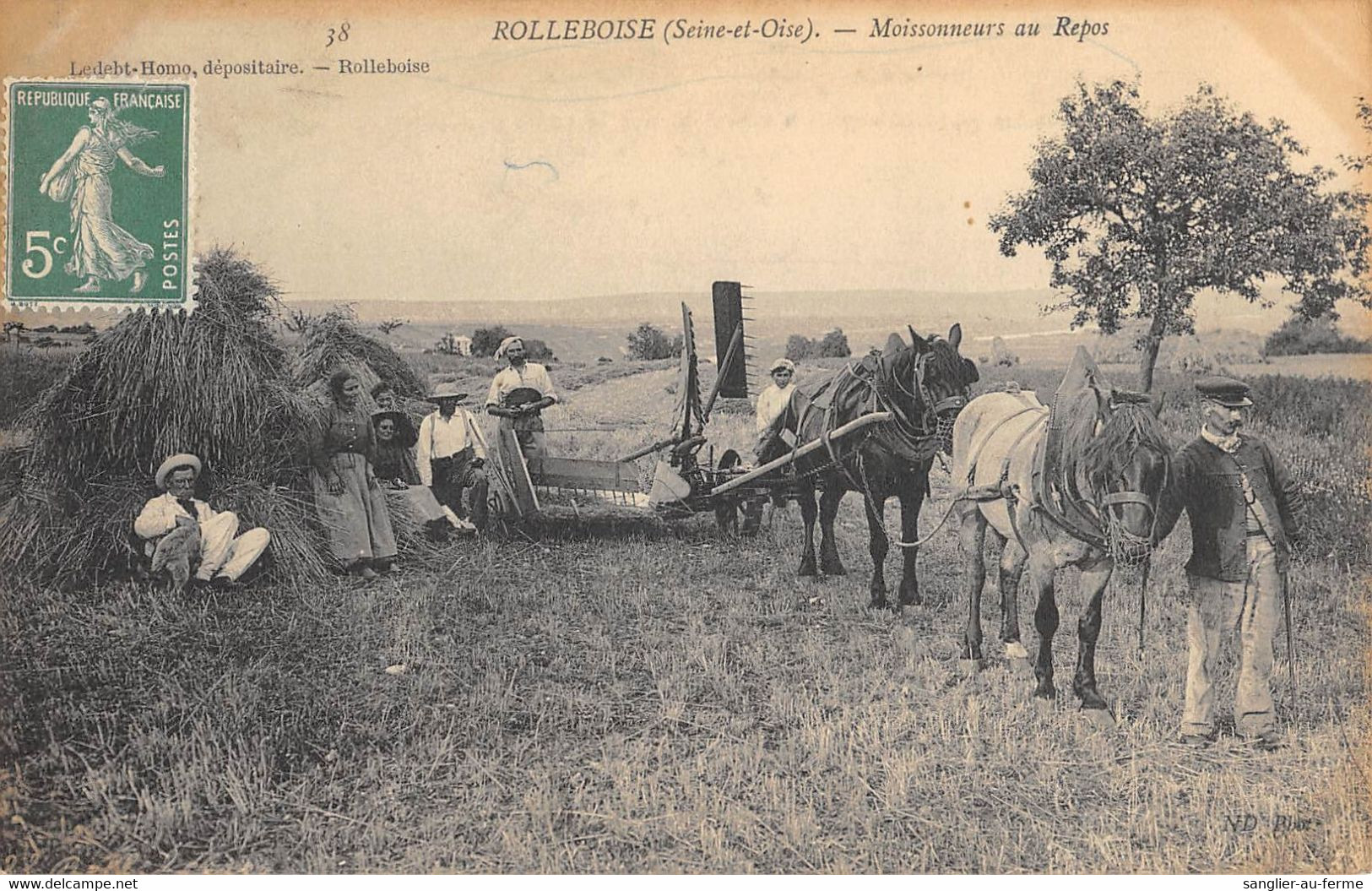 CPA 78 ROLLEBOISE MOISSONNEURS AU REPOS / AGRICULTURE - Other & Unclassified