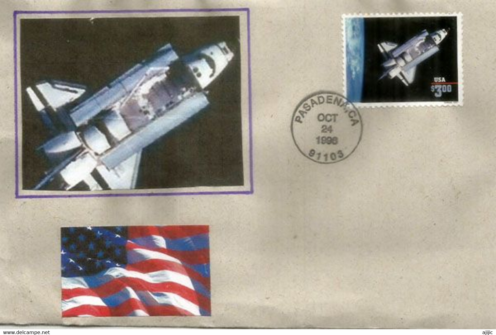 USA.STS-7 NASA's Seventh Space Shuttle Mission (Space Shuttle Challenger) Timbre Haute Faciale $ 3,00, Sur Lettre - North  America