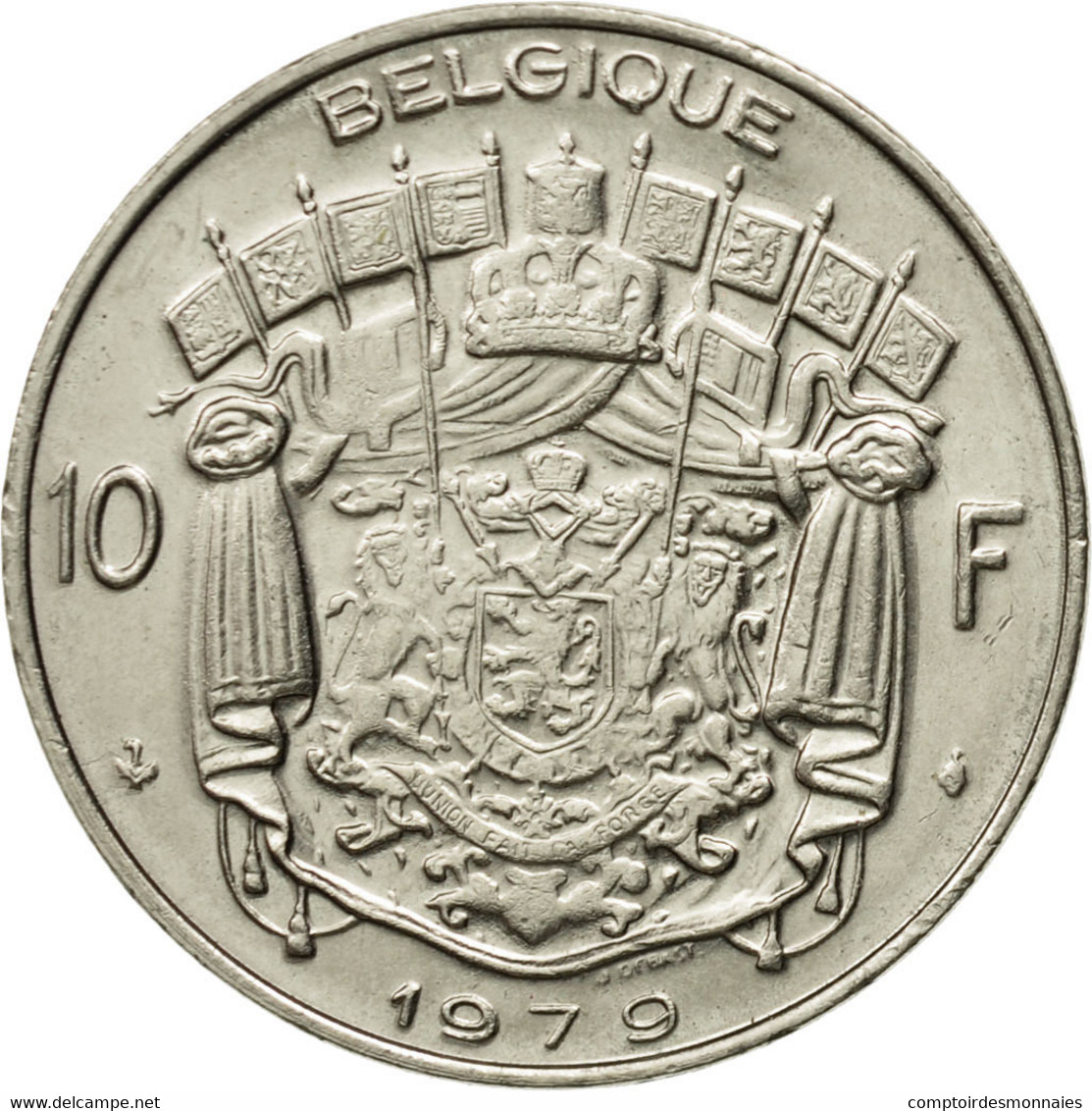 Monnaie, Belgique, 10 Francs, 10 Frank, 1979, Bruxelles, TTB, Nickel, KM:155.1 - 10 Francs