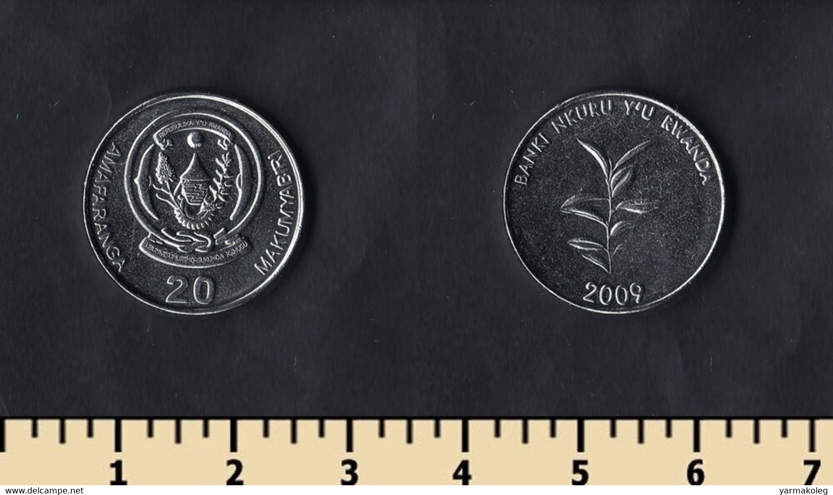 Rwanda 20 Francs 2009 - Rwanda