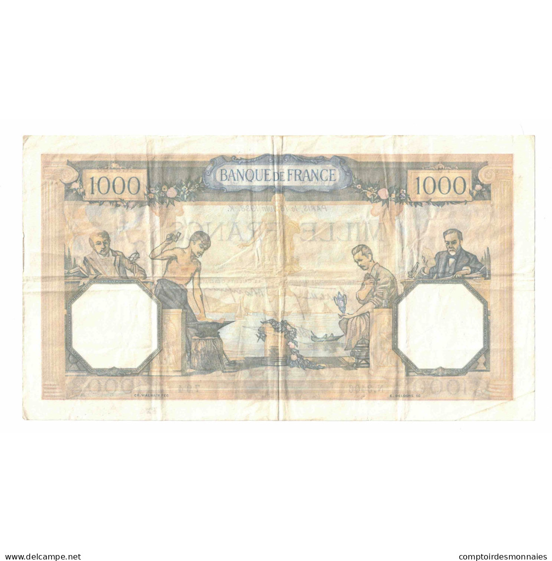 France, 1000 Francs, Cérès Et Mercure, 1938, N.3406, SUP, Fayette:38.19 - 1 000 F 1927-1940 ''Cérès Et Mercure''