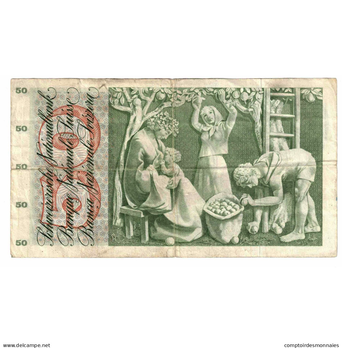 Billet, Suisse, 50 Franken, 1972, 1972-01-24, KM:48l, TB+ - Suisse