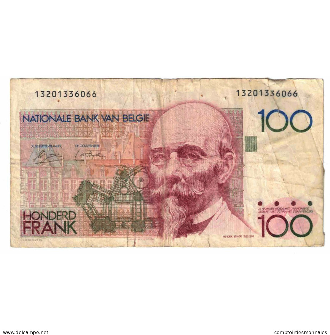 Billet, Belgique, 100 Francs, KM:140a, AB - 100 Franchi