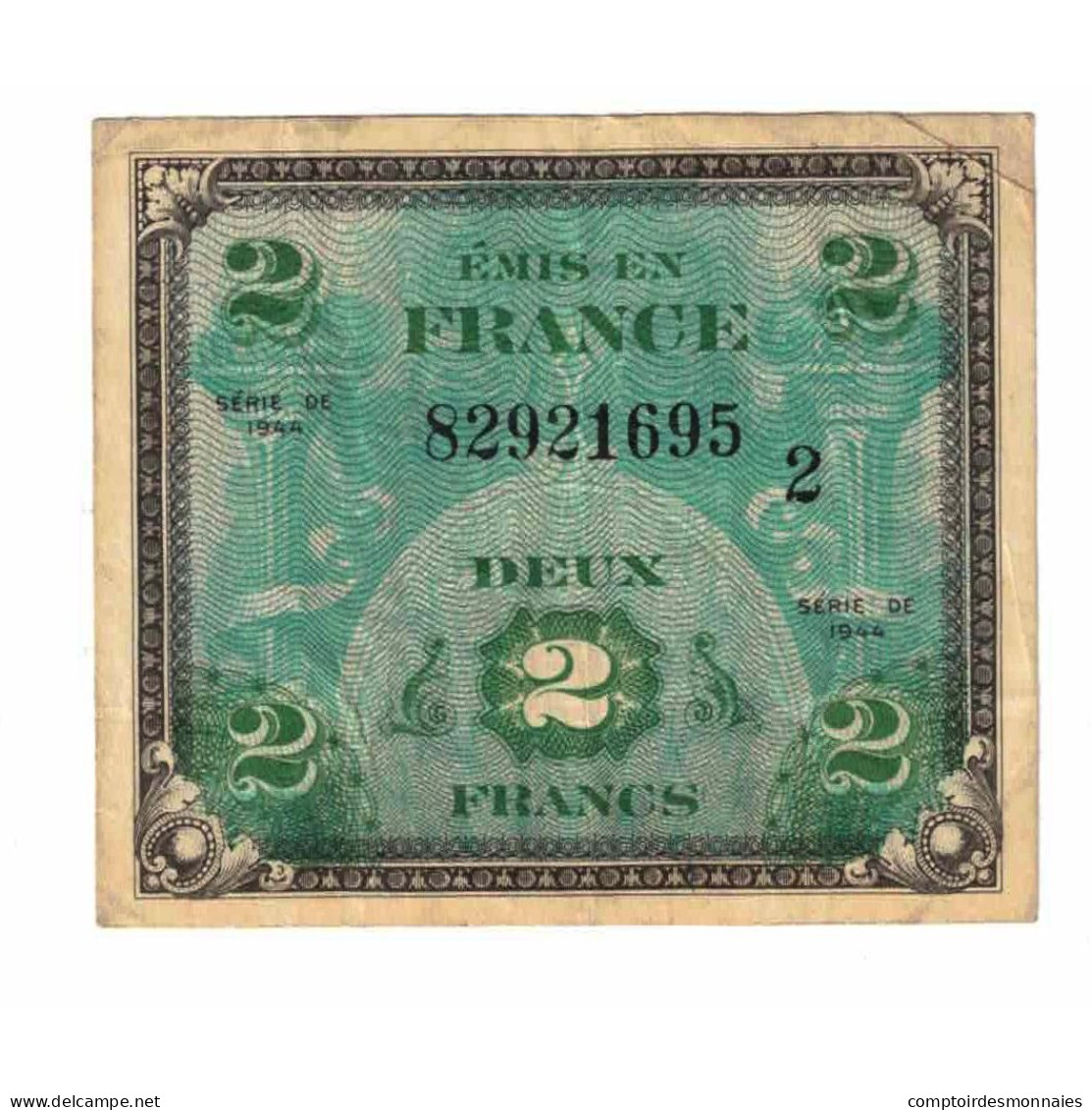 France, 2 Francs, Drapeau/France, 1944, SÉRIE 1944, SUP, Fayette:VF 16.01 - 1944 Drapeau/France