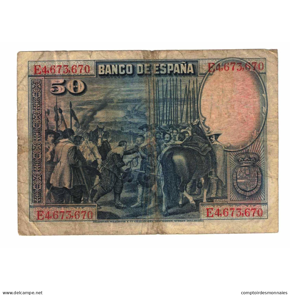 Billet, Espagne, 50 Pesetas, 1928, 1928-08-15, KM:75a, TB - 1873-1874 : Prima Repubblica