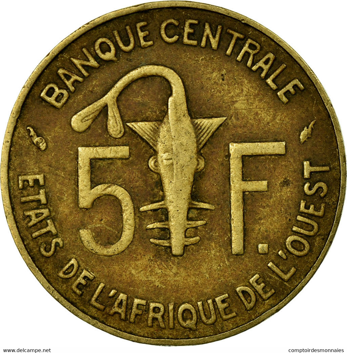 Monnaie, West African States, 5 Francs, 1978, TTB, Aluminum-Nickel-Bronze, KM:2a - Ivory Coast