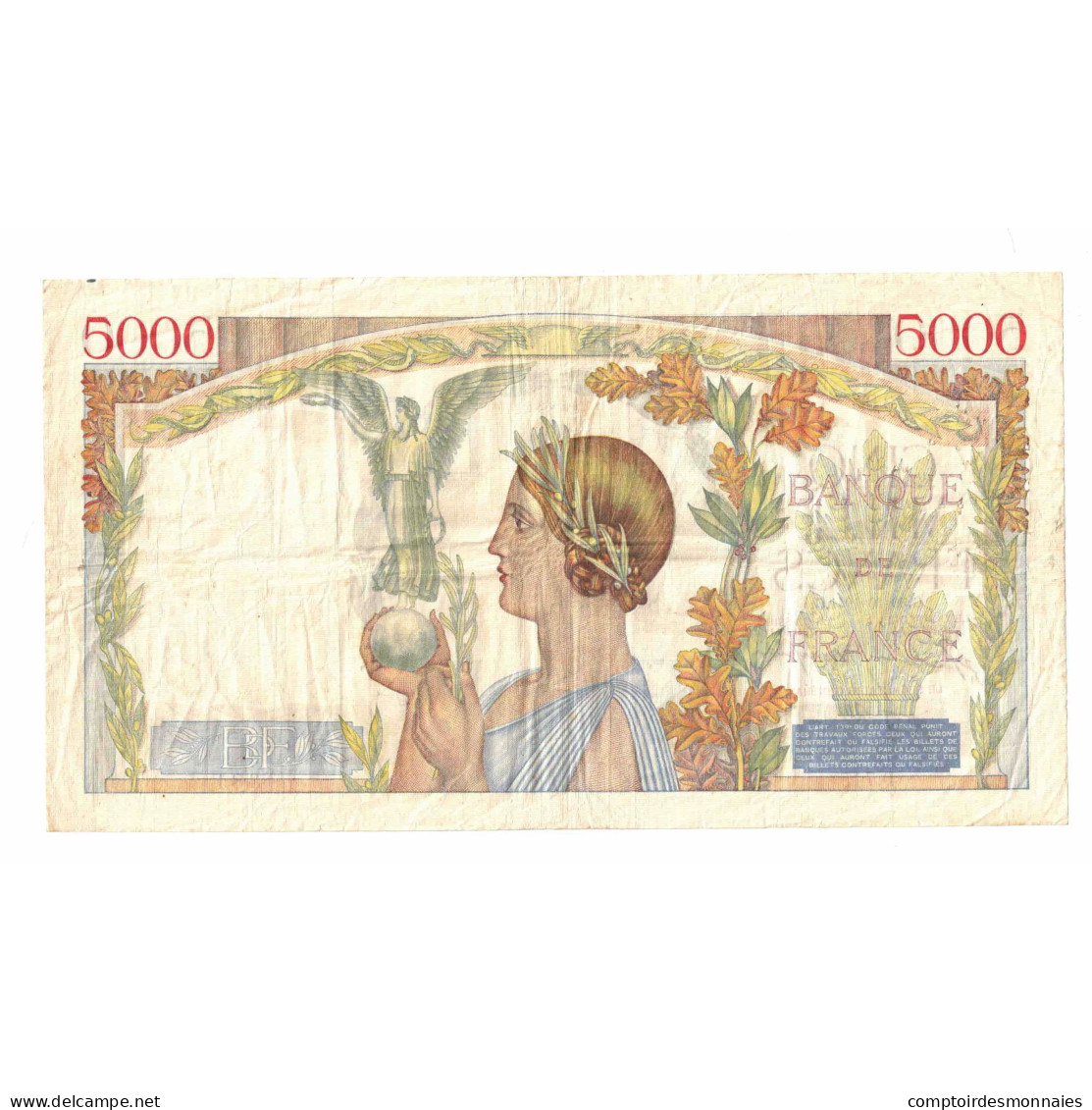 France, 5000 Francs, Victoire, 1941, D.715, TTB+, Fayette:46.28, KM:97c - 5 000 F 1934-1944 ''Victoire''
