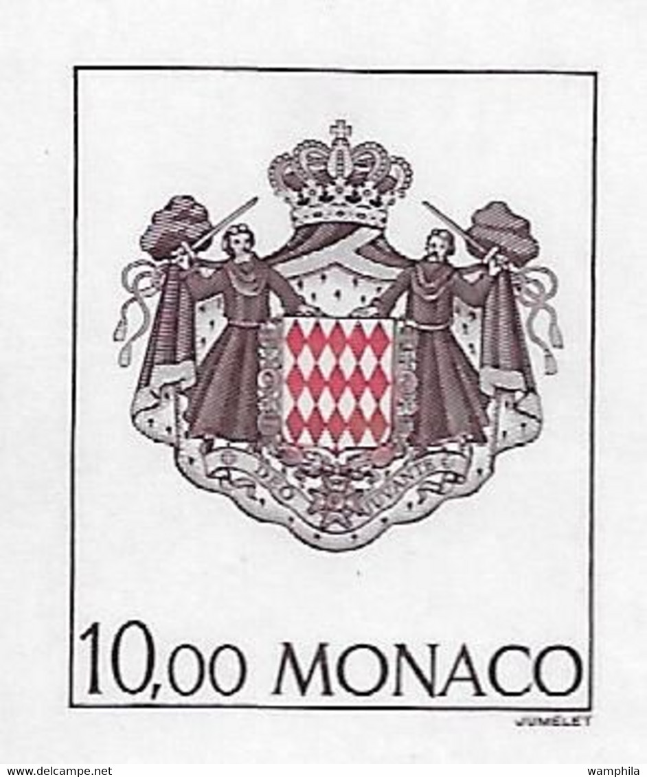 Monaco. Bloc Feuillet N°62a** Non Dentelé (Rainier III, O.N.U ) Cote 220€ - Variétés