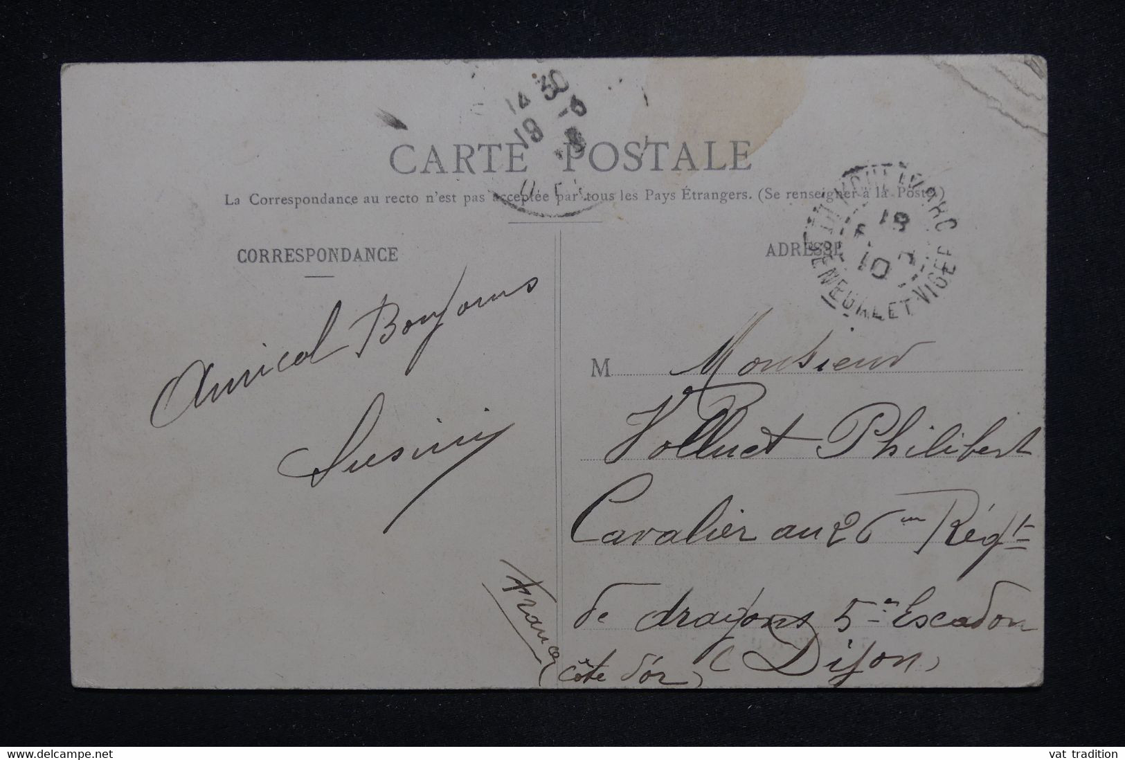 HAUT SÉNÉGAL & NIGER - Affranchissement Général Faidherbe Sur Carte Postale Pour La France En 1910 - L 127363 - Lettres & Documents