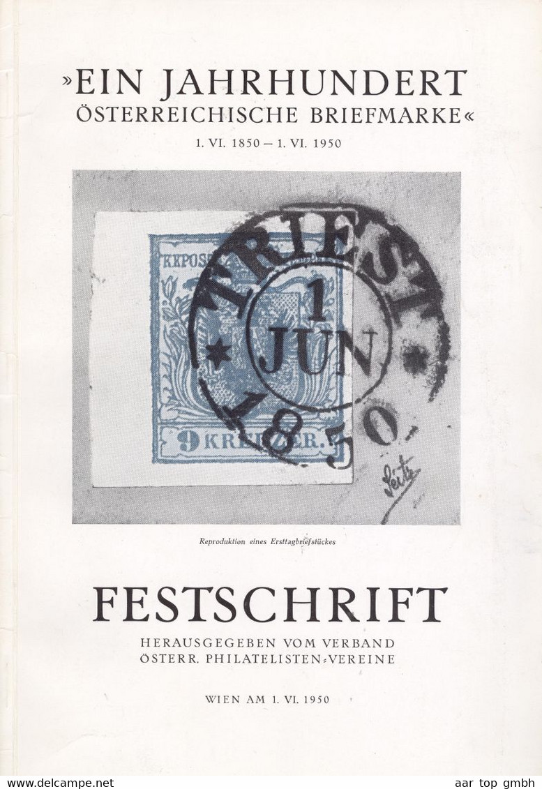 AT, "Ein Jahrhundert Östereichische Briefmarke" Festschrift 1950 47S. 198Gr. Gebu - Sonstige & Ohne Zuordnung