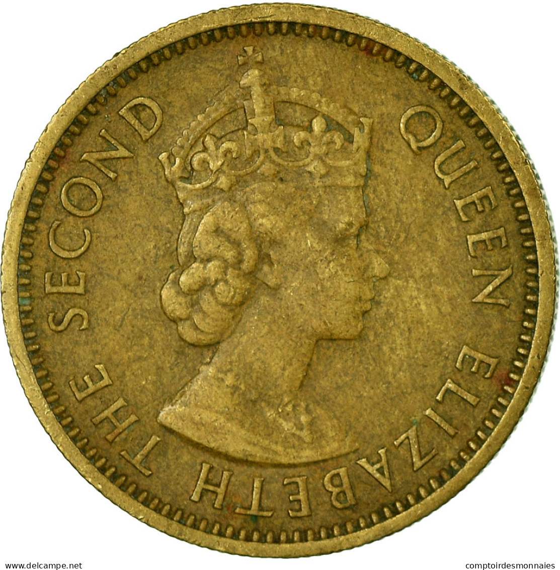 Monnaie, Etats Des Caraibes Orientales, Elizabeth II, 5 Cents, 1955, TB+ - Caraibi Britannici (Territori)