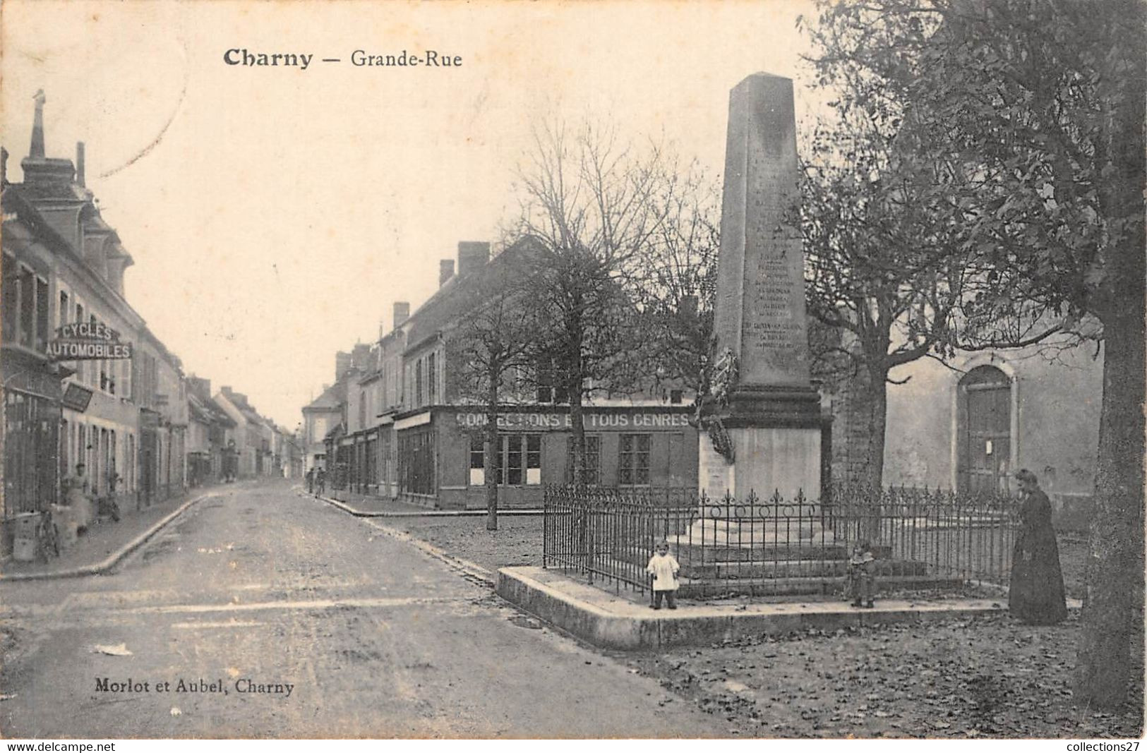 89-CHARNY- GRANDE-RUE VOIR MOMUMENT AUX MORTS - Charny