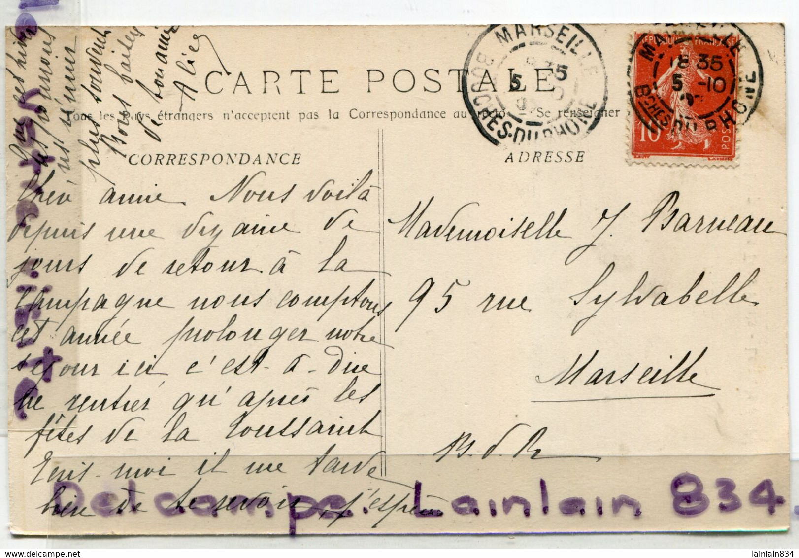 -  3639 - MARSEILLE - Saint Loup, Les Trois Ponts, Cliché Rare, épaisse, Promeneurs, écrite, Années, 1900, TBE, Scans. - Saint Marcel, La Barasse, Saintt Menet