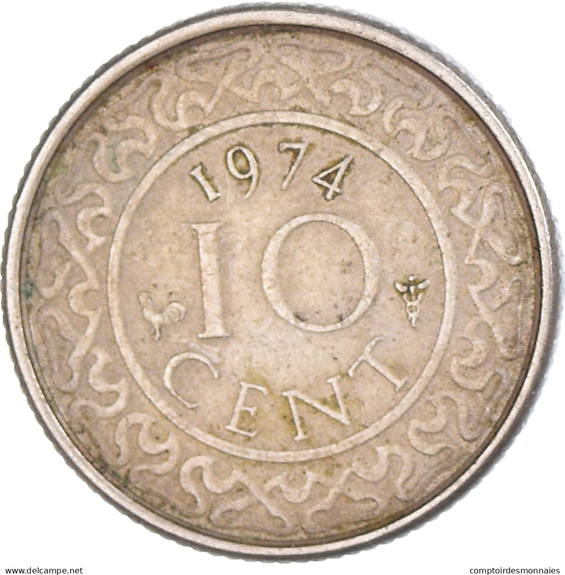 Monnaie, Suriname, 10 Cents, 1974 - Suriname 1975 - ...