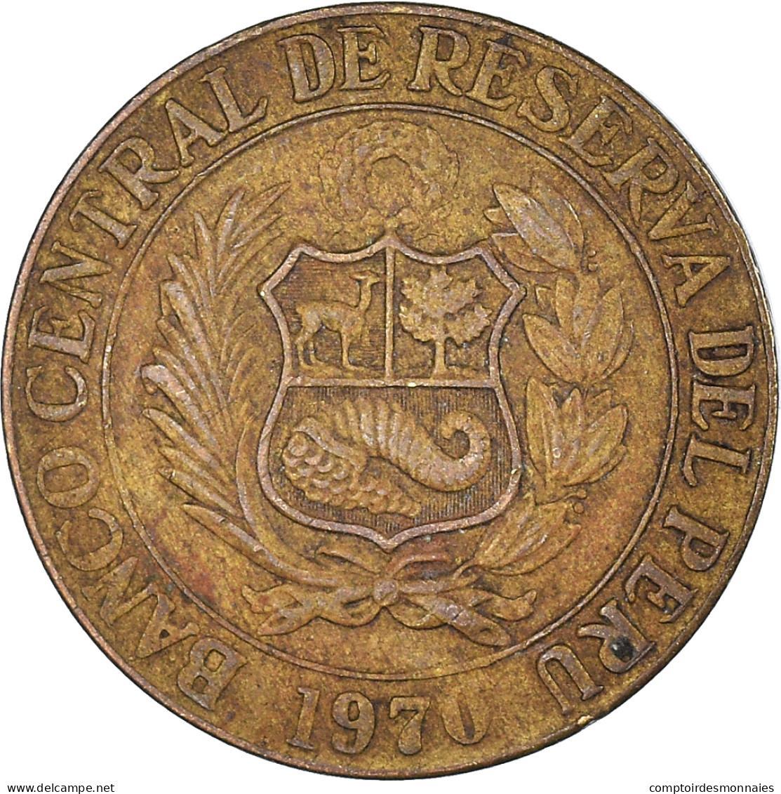Monnaie, Pérou, 25 Centavos, 1970 - Peru