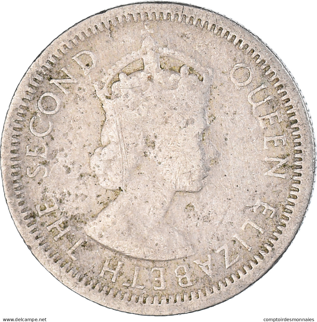 Monnaie, Territoires Britanniques Des Caraïbes, 10 Cents, 1955 - Caribe Británica (Territorios Del)