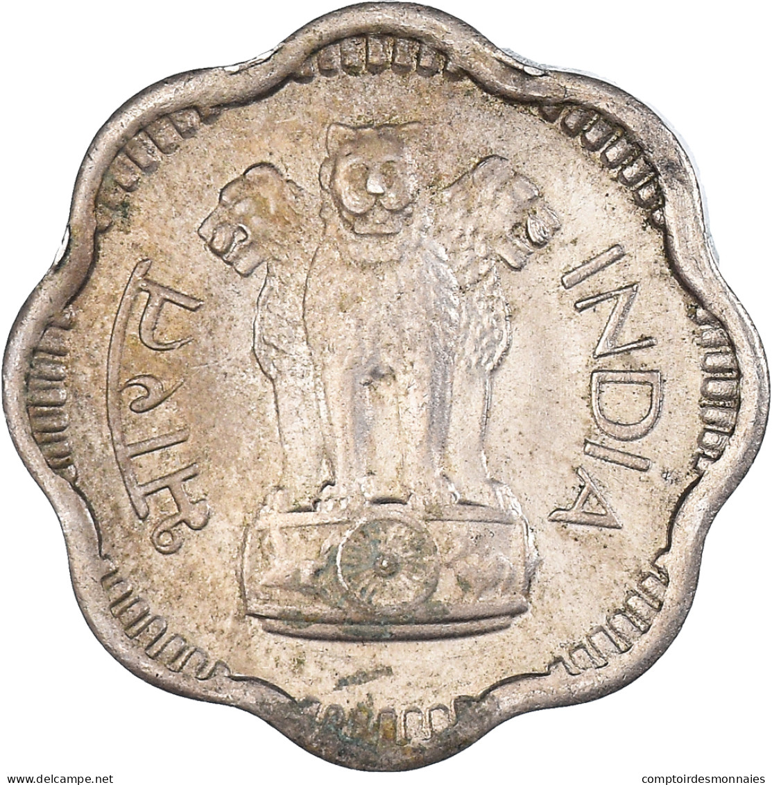Monnaie, Inde, 10 Naye Paise, 1961 - India