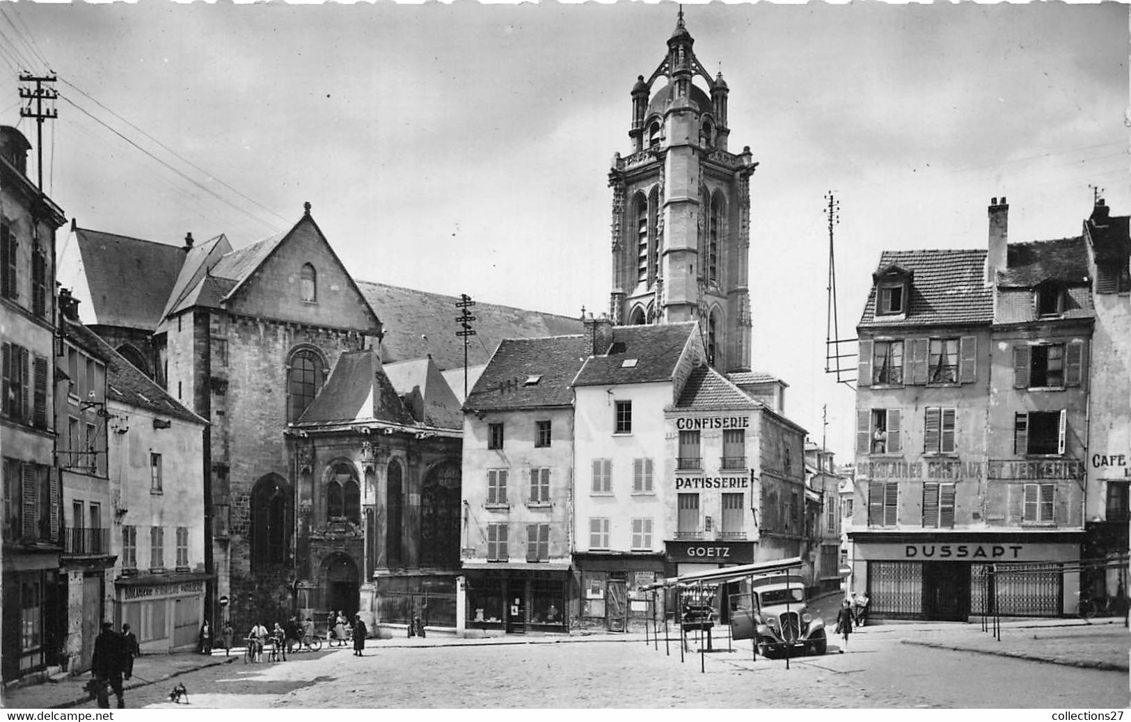 95-PONTOISE-L'EGLISE ST-MACLOU ET LA PLACE DU GRAND MARTROY - Pontoise