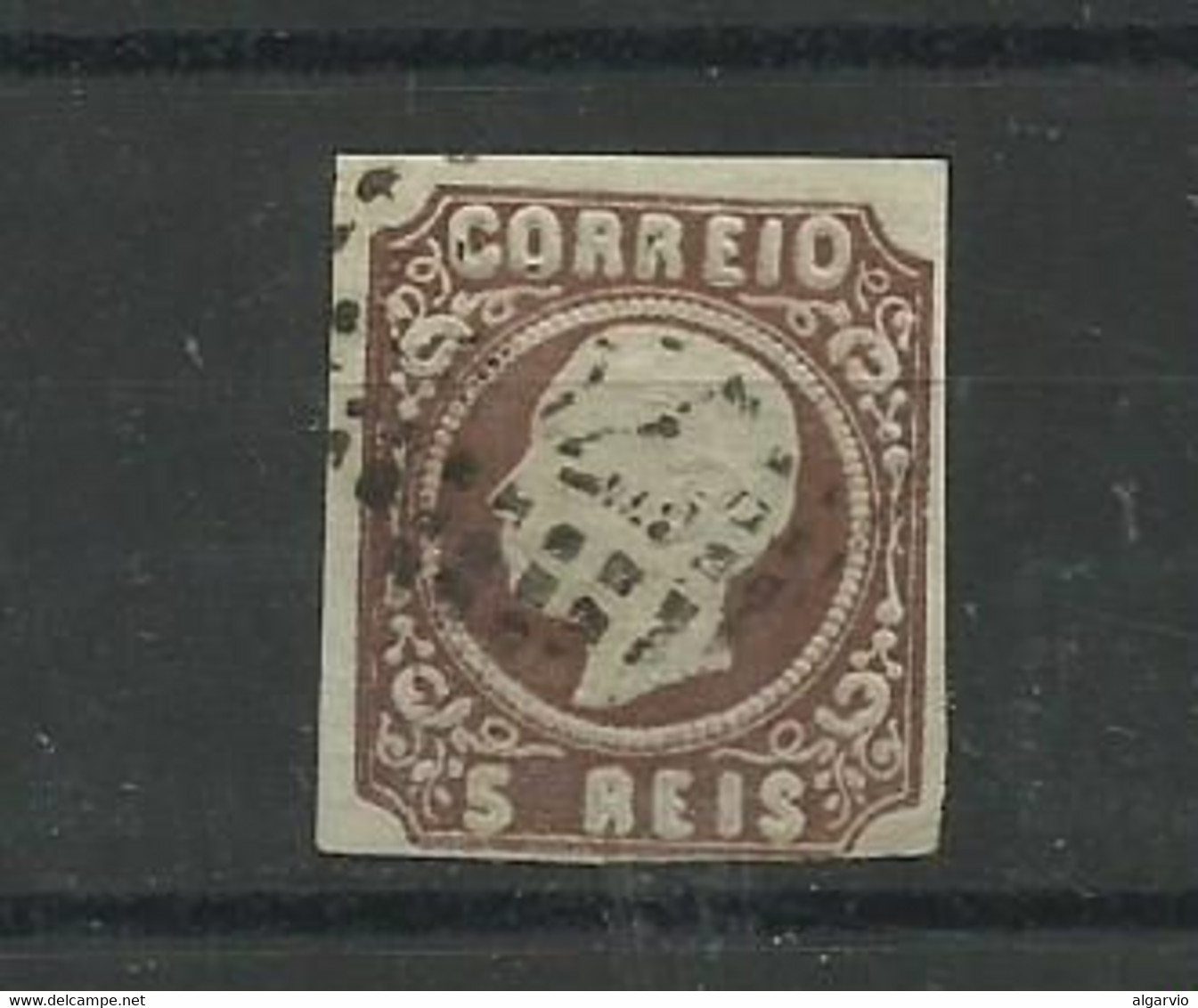 Portugal. 1862/4 D Luis # 14 ,5rs Castanho Usado , Margens Normais Lt 389 - Usado