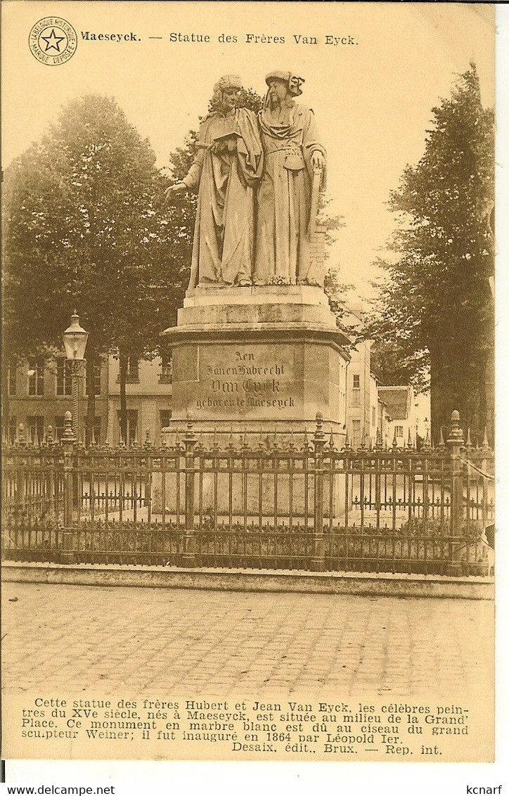 CP De MAESEYCK ( Maaseik ) " Statue Des Frères Van Eyck " - Maaseik