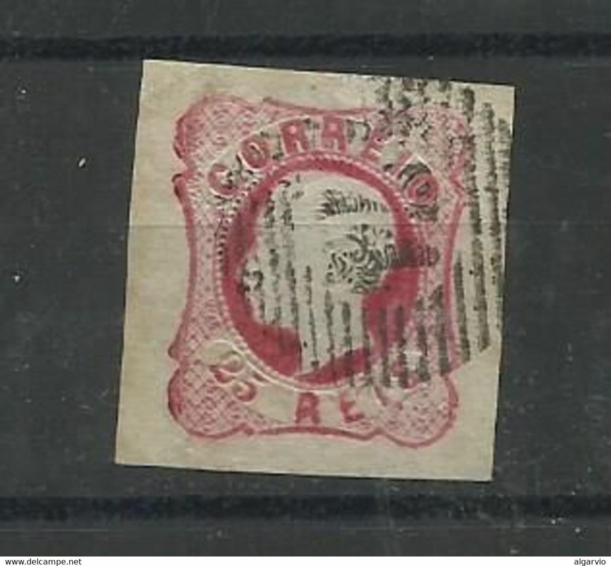 Portugal. 1862/4 D Luis # 16 , 25rs Carmim Rosa Usado , MargensluxoLt 393 - Usado