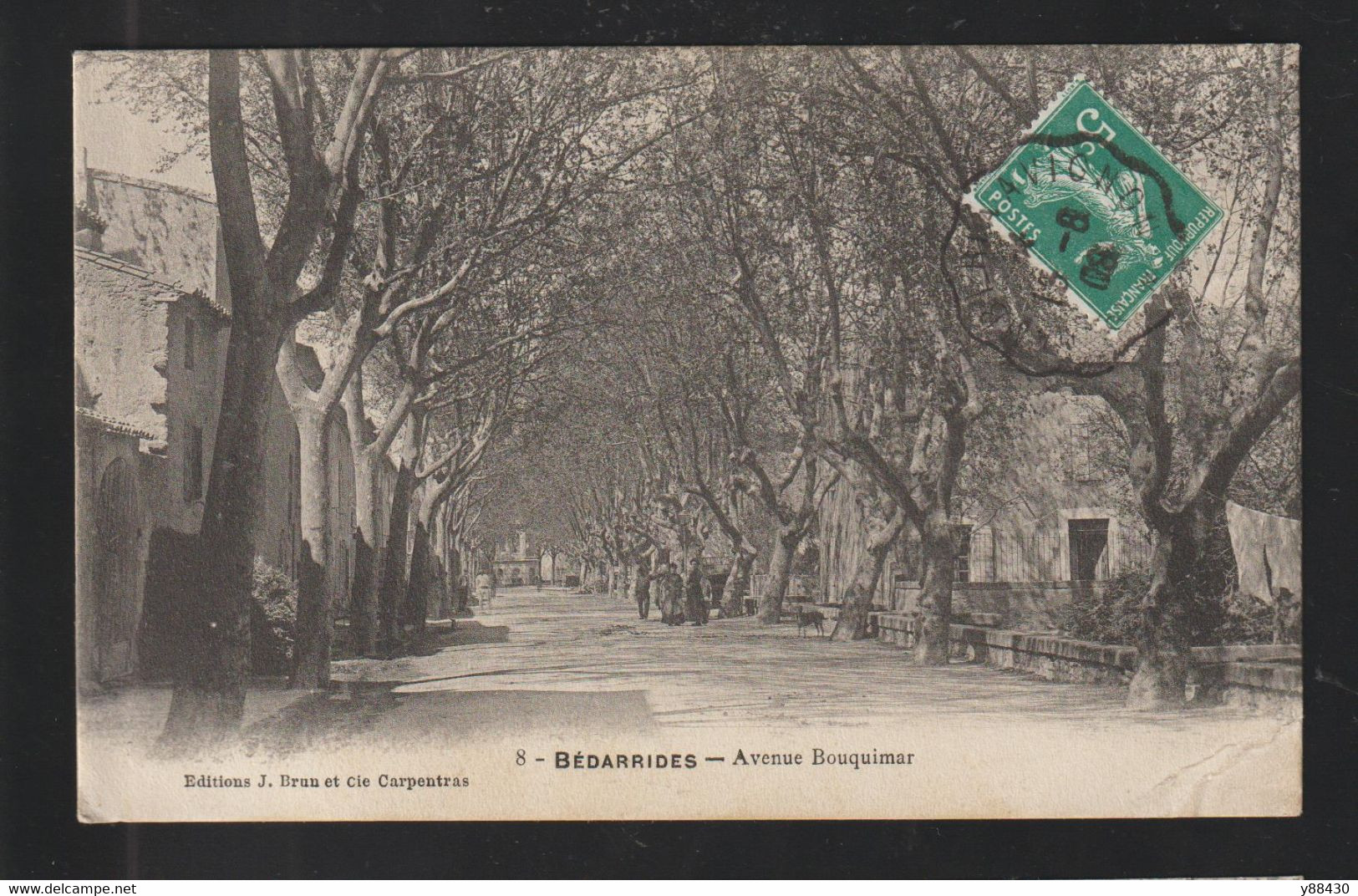 CPA - BÉDARRIDES  84370 - Carte N° 8 . écrite Et Animée - Avenue Bouquimar à Bédarrides - 2 Scan - Bedarrides