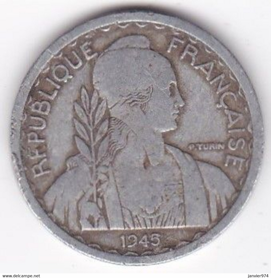 Indochine Française. 20 Cent 1945 Paris. Aluminium - Frans-Indochina