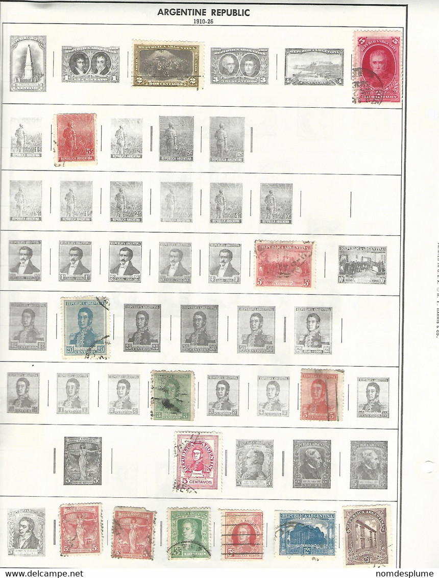55957 ) Collection Argentina Postmark - Lots & Serien