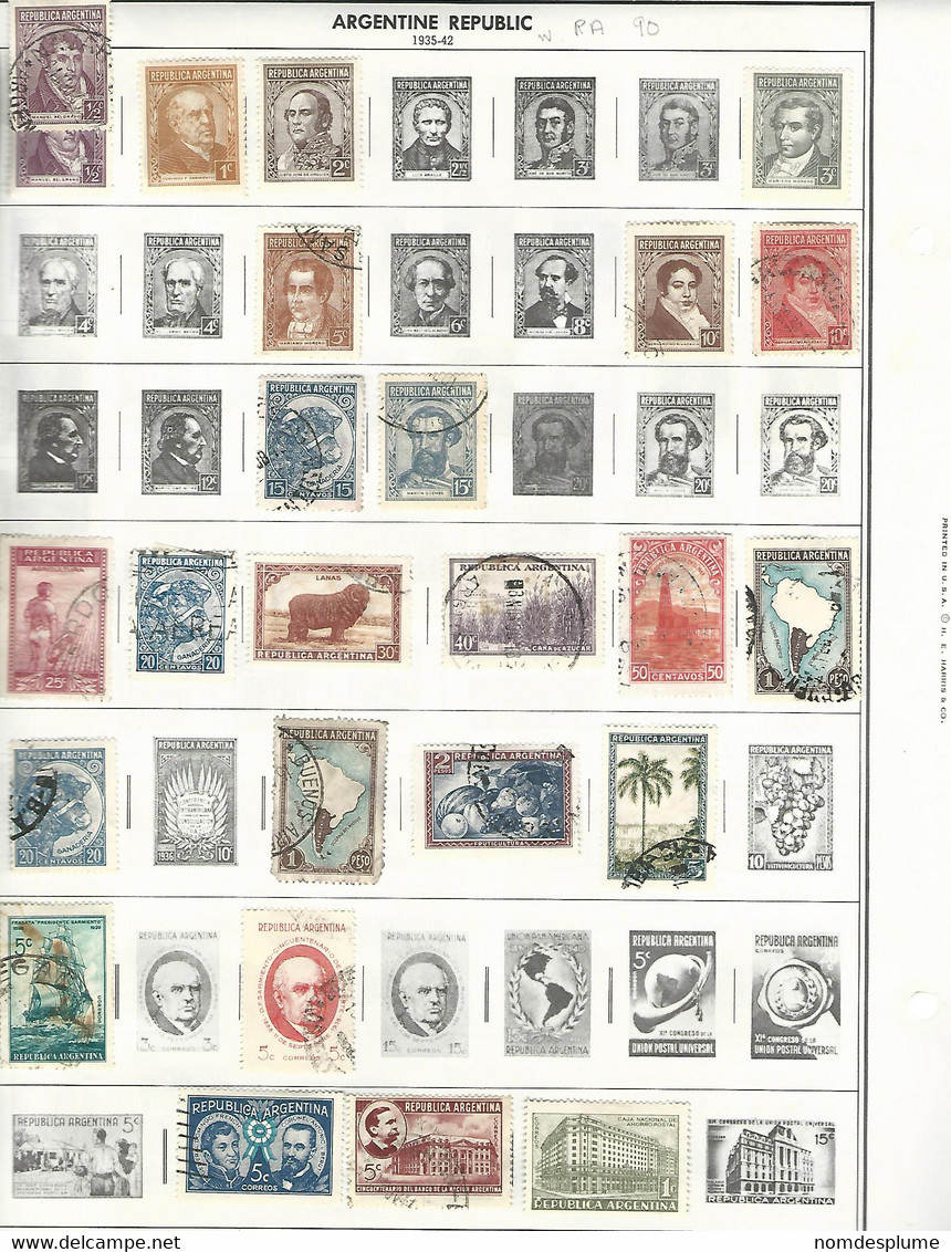 55958 ) Collection Argentina Postmark - Lots & Serien