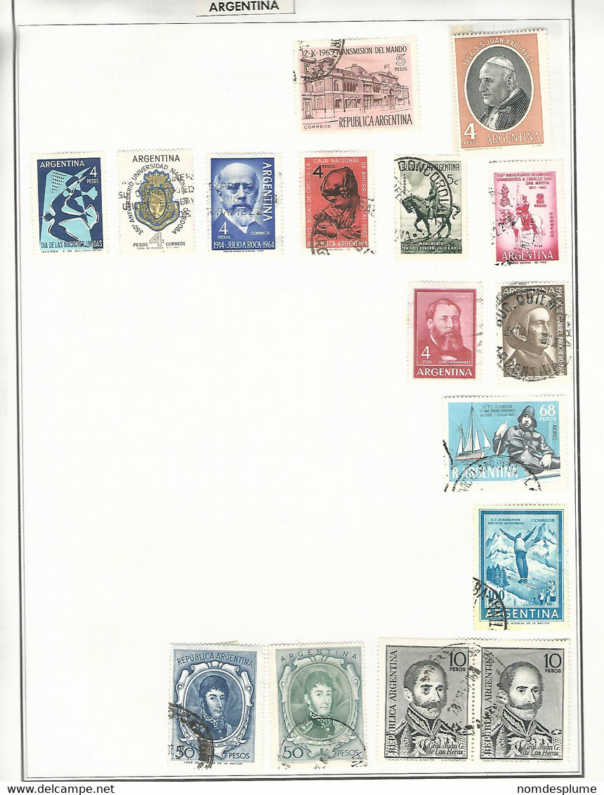 55962 ) Collection Argentina Postmark - Lots & Serien