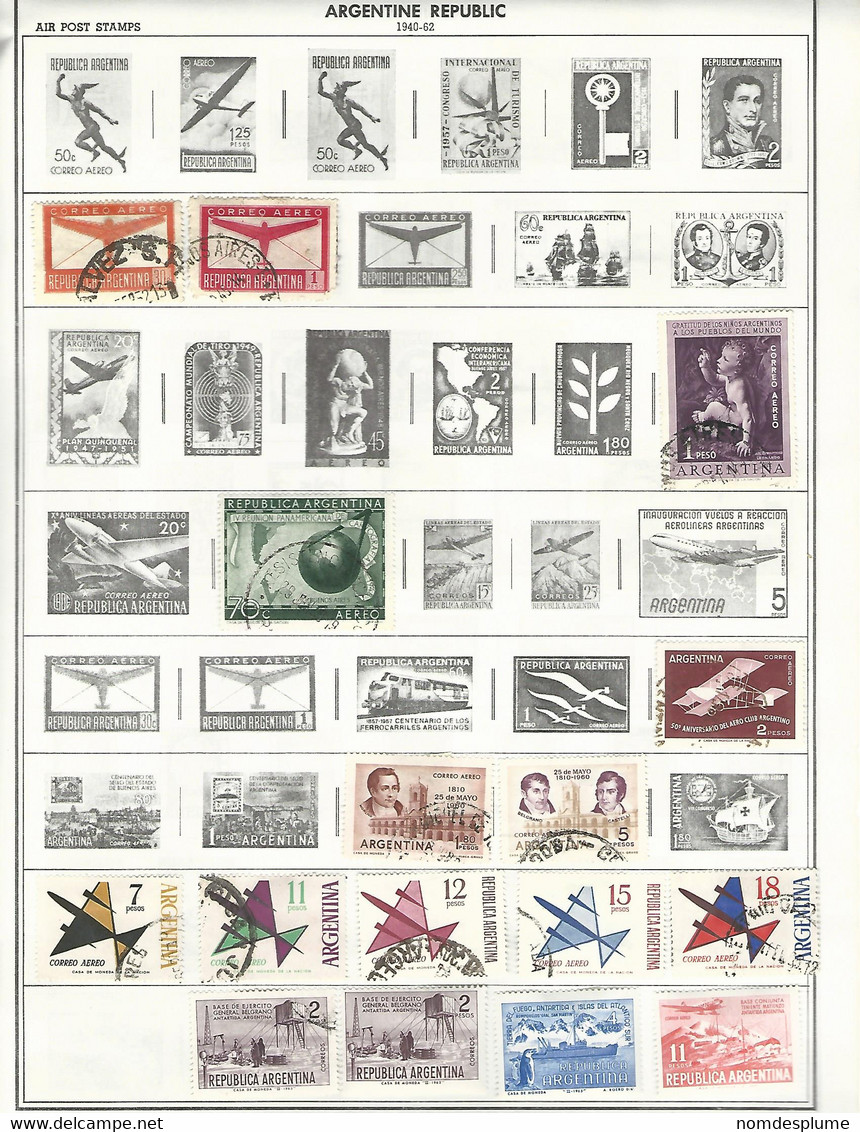 55963 ) Collection Argentina Postmark  Official Overprint - Verzamelingen & Reeksen