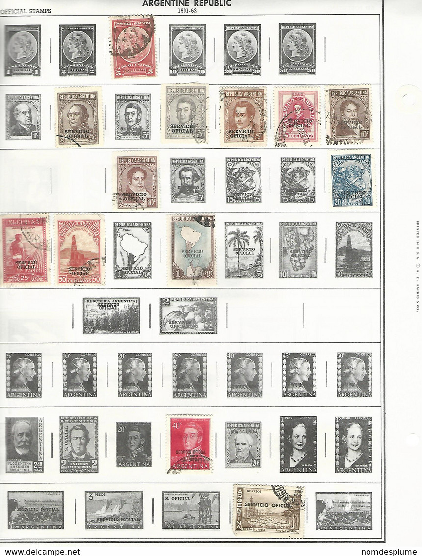 55963 ) Collection Argentina Postmark  Official Overprint - Collections, Lots & Séries