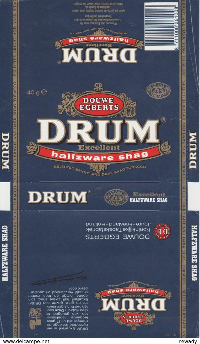 Holland - DRUM Excellent DOUWE EGBERTS / Emballage - Sigarenkokers