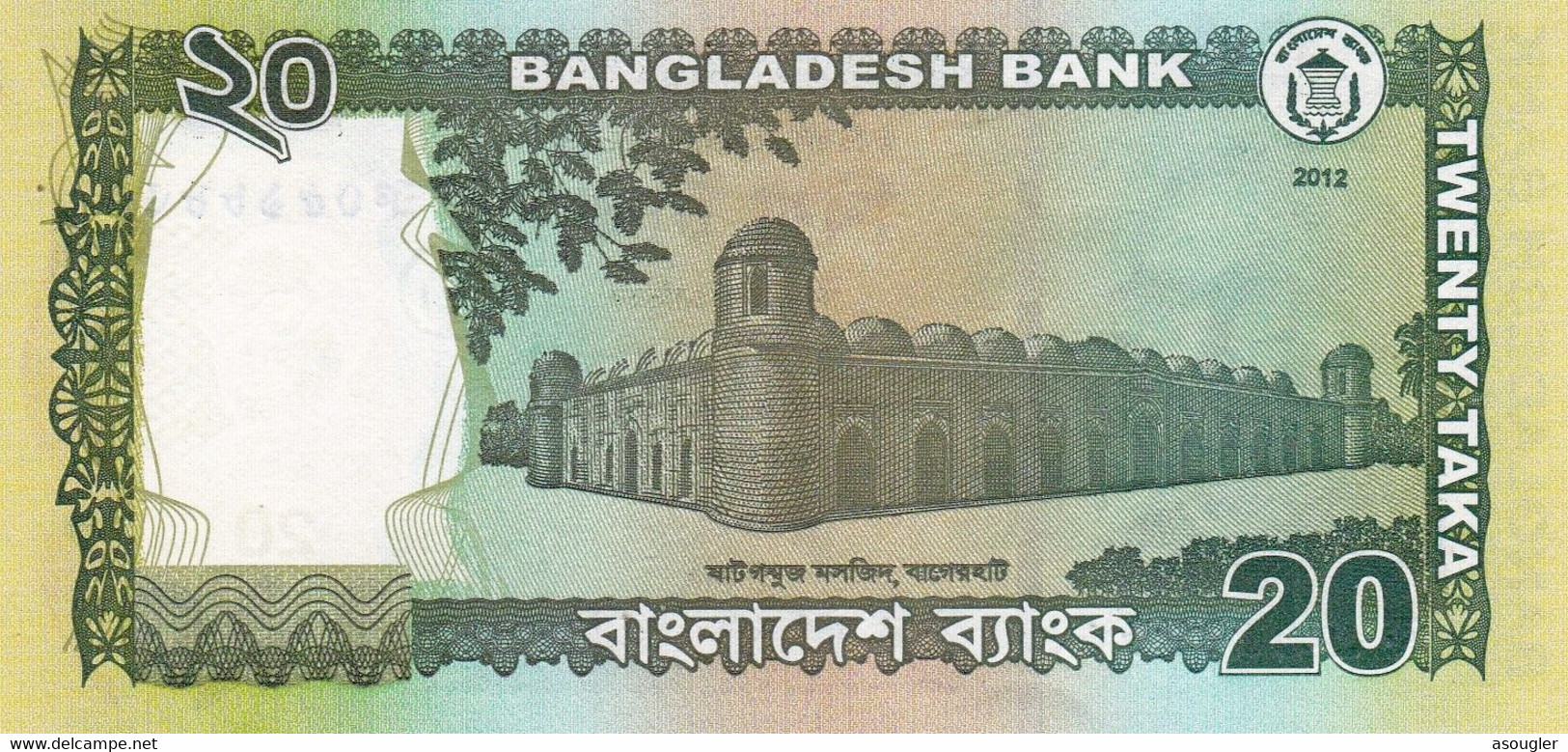 Bangladesh 20 Taka 2012 UNC P-55A "free Shipping Via Regular Air Mail (buyer Risk Only)" - Bangladesh