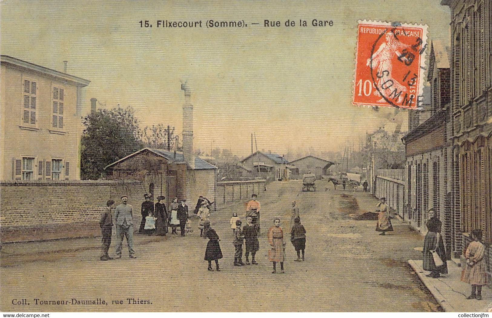 CPA FRANCE 80 "Flixecourt, Rue De La Gare" - Flixecourt