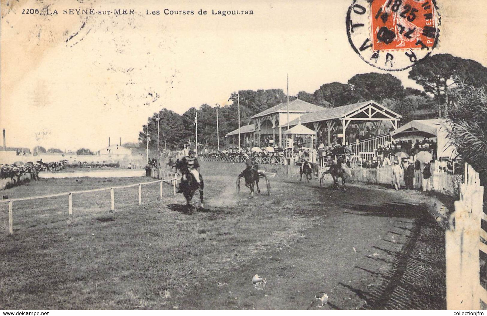 CPA FRANCE 83 "La Seyne, Les Courses Hippiques De Lagoudran" / CHEVAL - La Seyne-sur-Mer