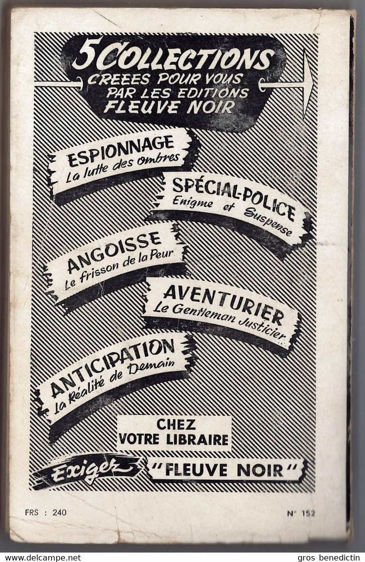 Fleuve Noir Espionnage N°152 - M. G. Braun - "Menaces Sur Les Sables" - 1958 - #Ben&FNEsp - Fleuve Noir