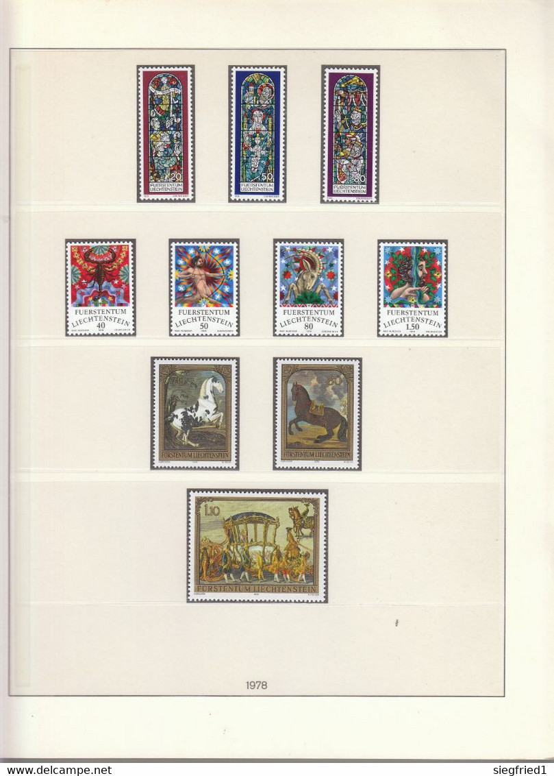 Liechtenstein ** Sammlung 1978-1993  Im Lindner Vordruckalbum Katalog 620,00 - Collections