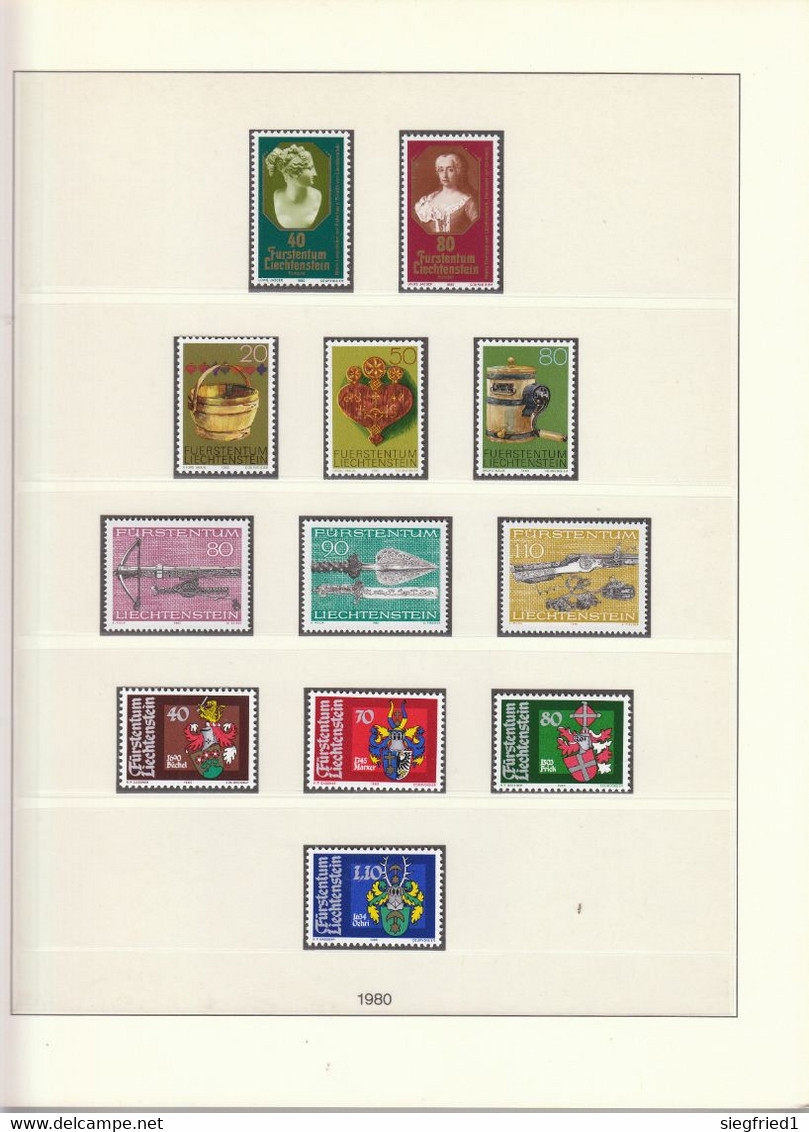 Liechtenstein ** Sammlung 1978-1993  im Lindner Vordruckalbum Katalog 620,00