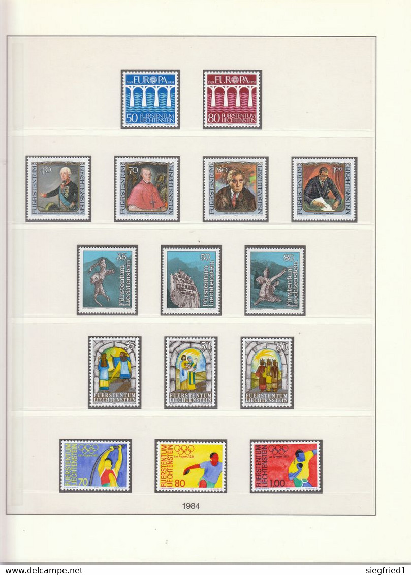 Liechtenstein ** Sammlung 1978-1993  im Lindner Vordruckalbum Katalog 620,00