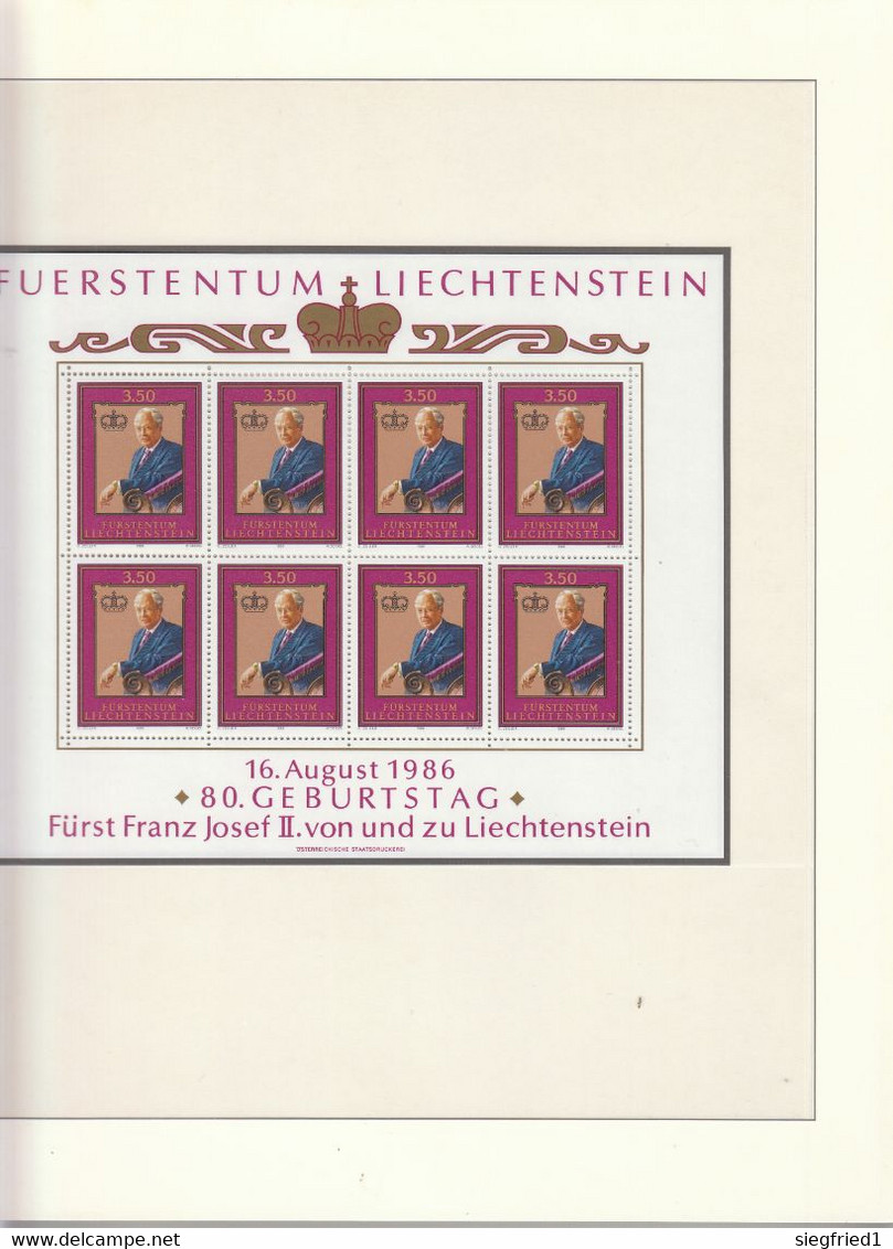 Liechtenstein ** Sammlung 1978-1993  im Lindner Vordruckalbum Katalog 620,00