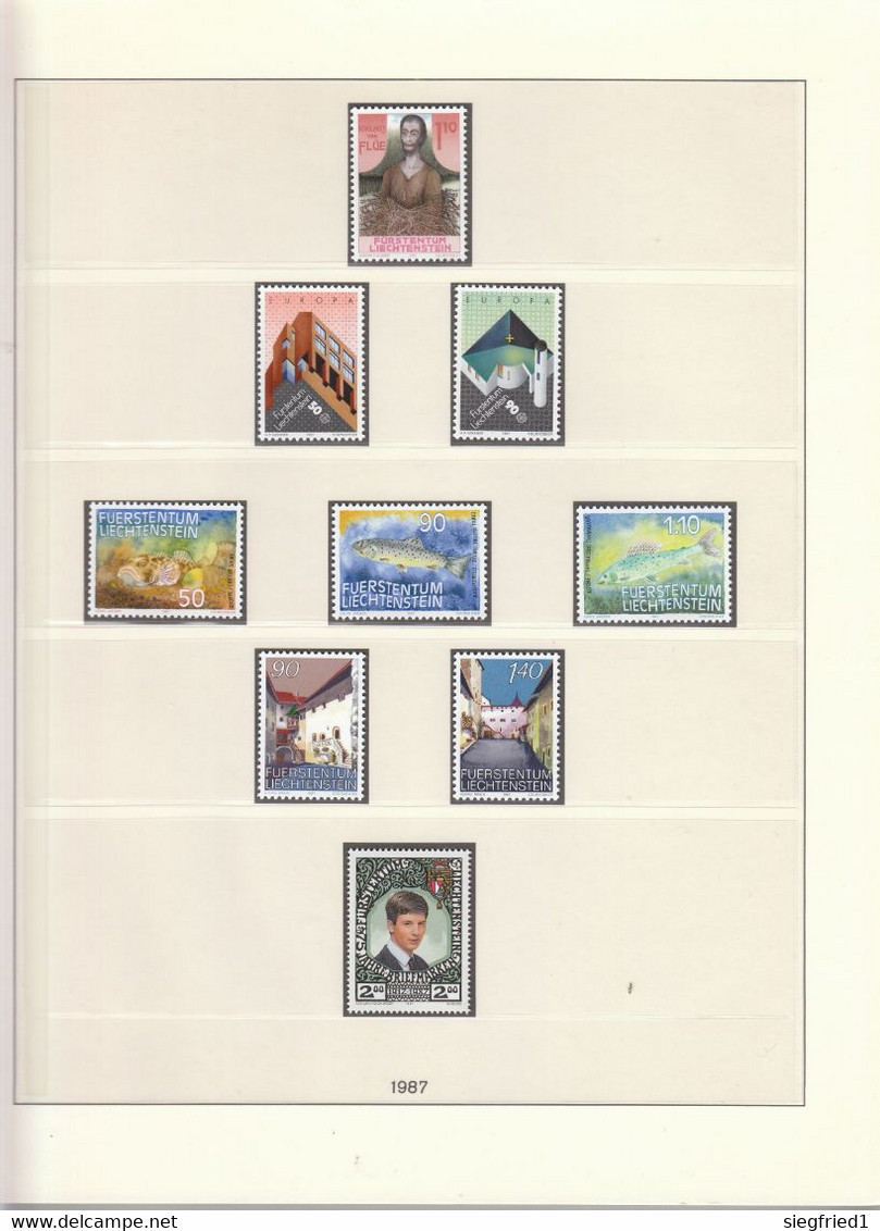 Liechtenstein ** Sammlung 1978-1993  im Lindner Vordruckalbum Katalog 620,00